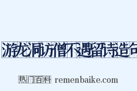 游龙洞访僧不遇留诗造句是什么意思的图片